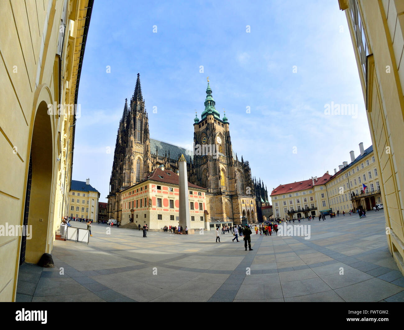 Prag, Tschechische Republik. St-Veits-Dom (seit 1997, die Kathedrale des Heiligen Vitus, Wenzel und Adalbert)... Stockfoto