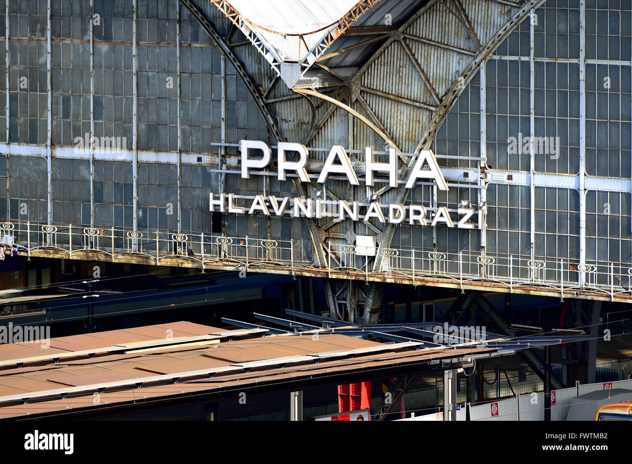 Prag, Tschechische Republik. Hauptbahnhof / Hlavni Nadrazi (1871) Stockfoto