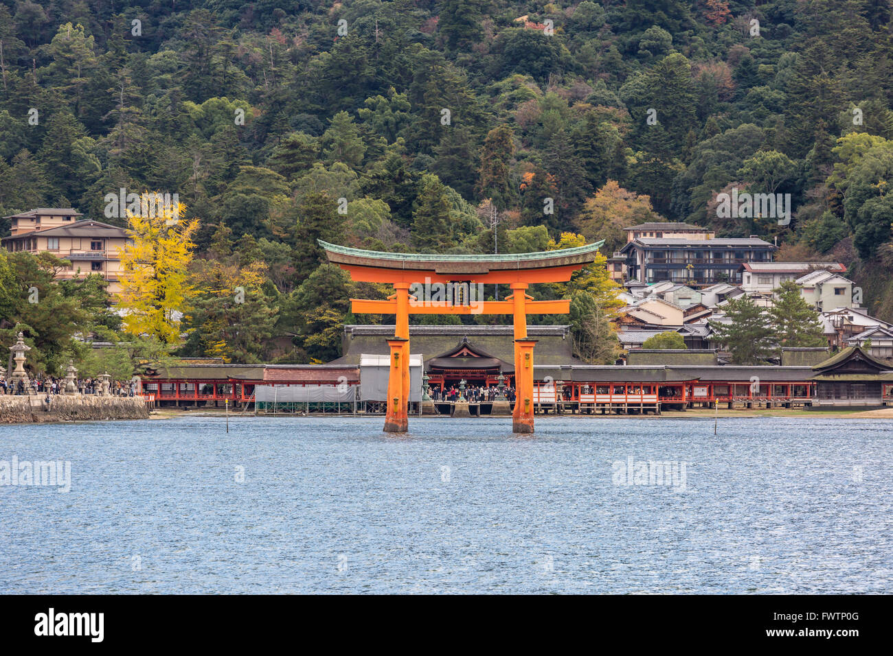 Miyajima, Hiroshima, berühmten schwimmenden Torii-Tor-Japan Stockfoto