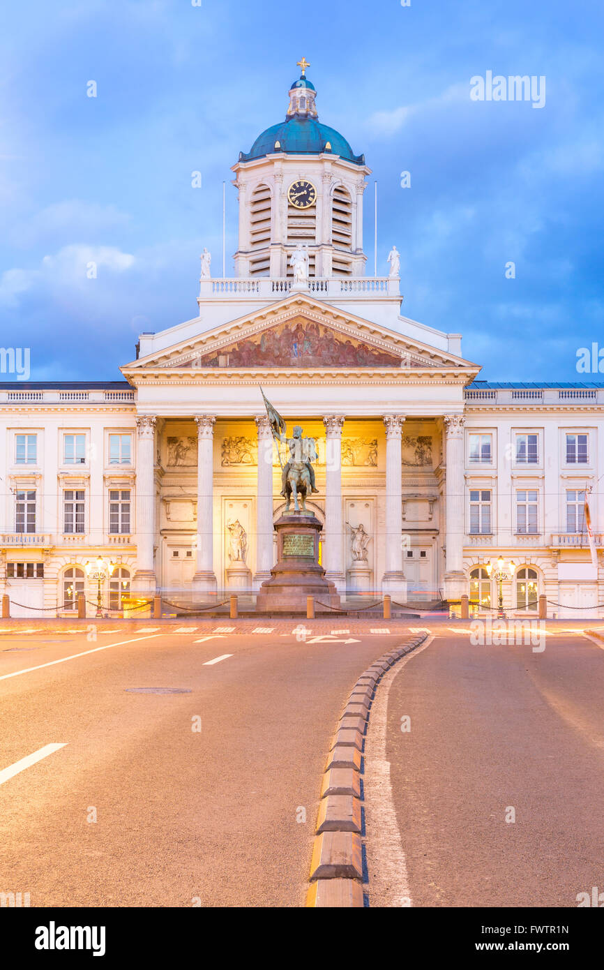 Brüssel-Royal Square mit Palast Kathedrale Chapelle Belgien Stockfoto