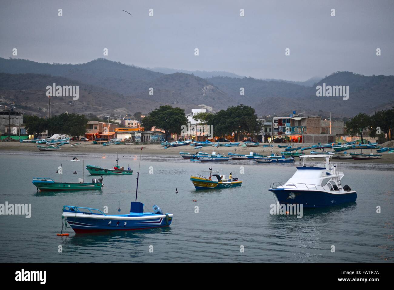 Puerto Lopez, gelegen in der Provinz Manabí. Stockfoto