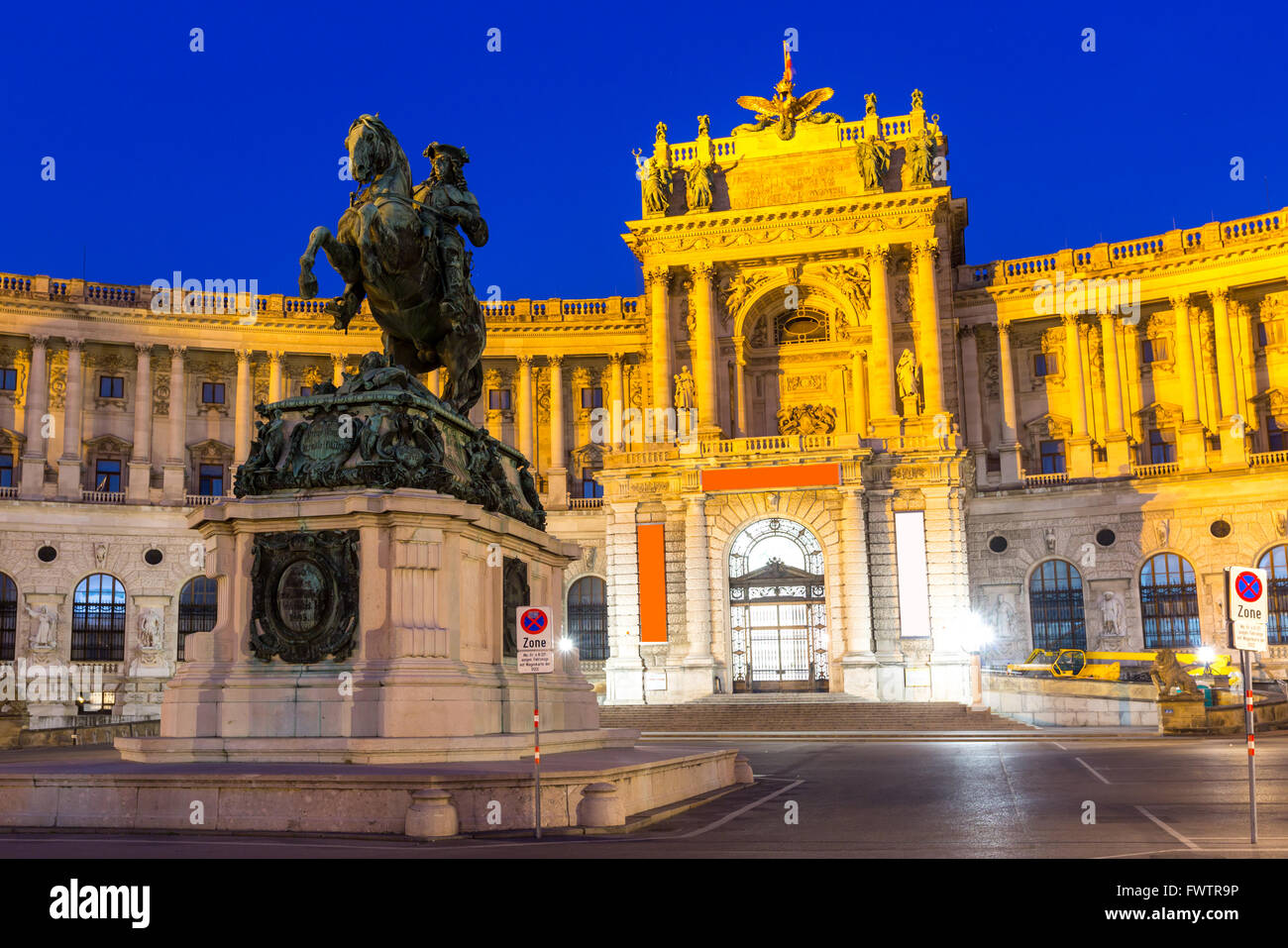 Statue von Kaiser Joseph II. Hofburg Palace Wien Österreich. Stockfoto