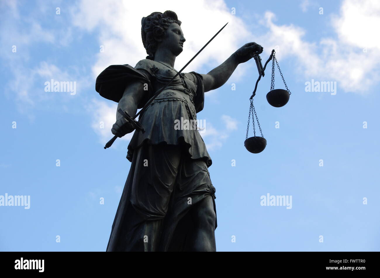 Justitia Stockfoto