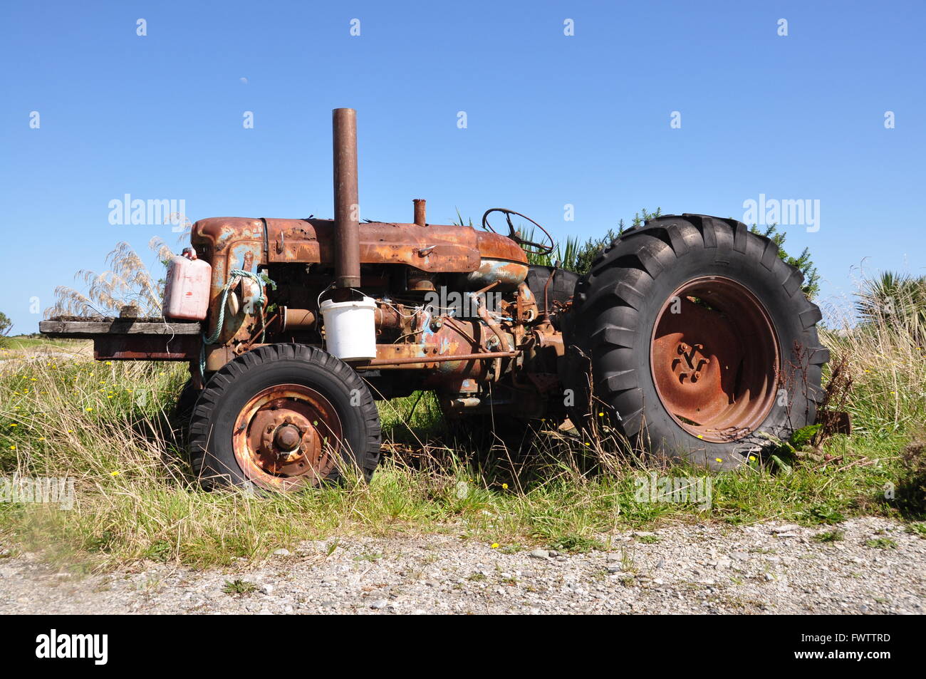 Alte rostige Traktor Stockfoto