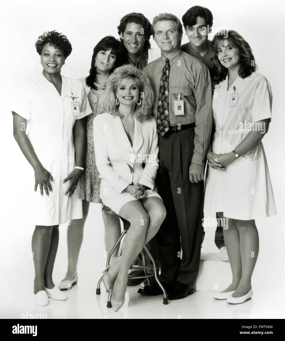 Die Besetzung der TV-Serie Krankenschwestern, USA 1993 Stockfoto