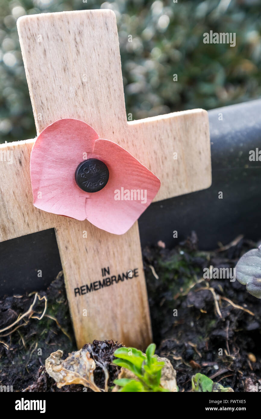 Holzkreuz Stockfoto