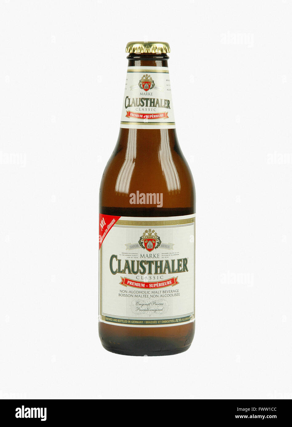 Clausthaler Alkoholfrei Bierflasche Stockfoto