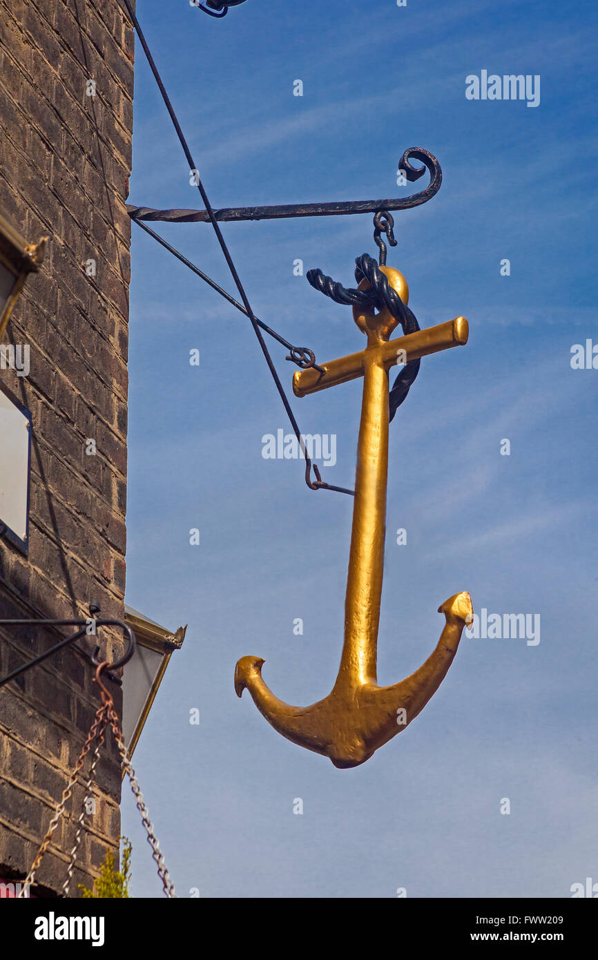 London, Southwark der historischen Anker Taverne in Bankside Stockfoto