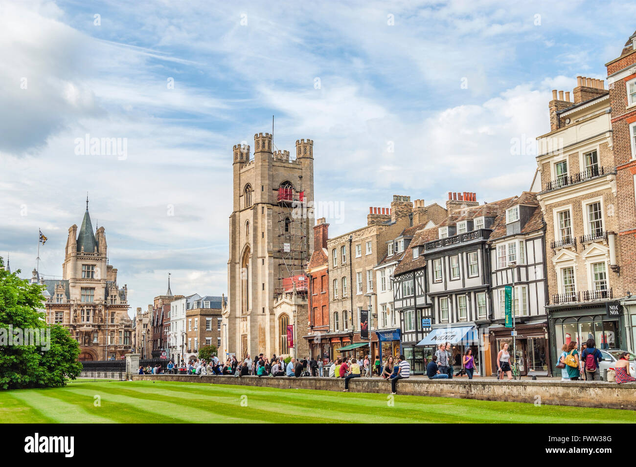 In der Altstadt der Universitätsstadt Cambridge, Cambridgeshire, England Stockfoto