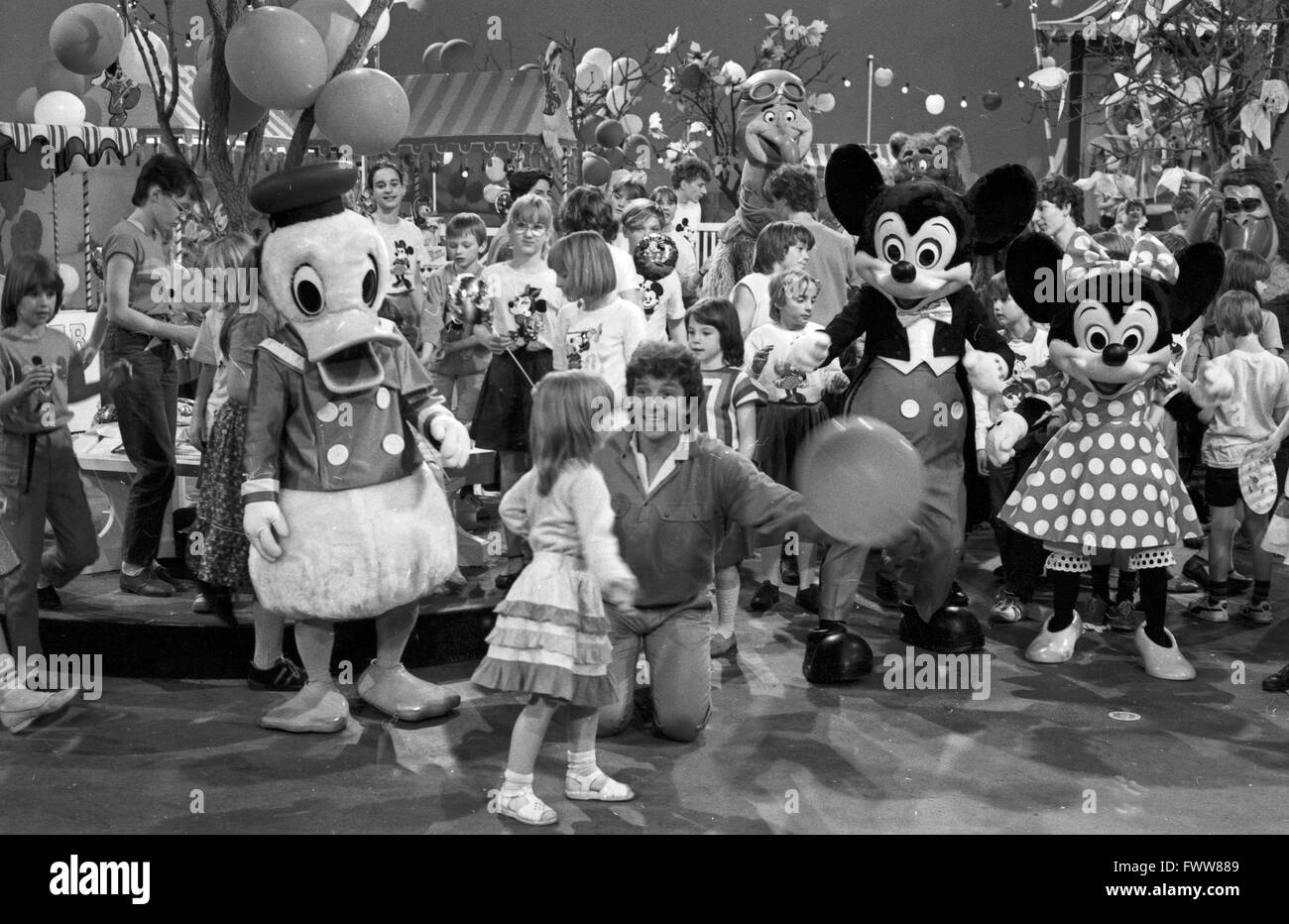 Zeigen Sie Zum Geburtstag von Donald Duck, Deutschland 1984, Moderator: Michael Schanze. Stockfoto