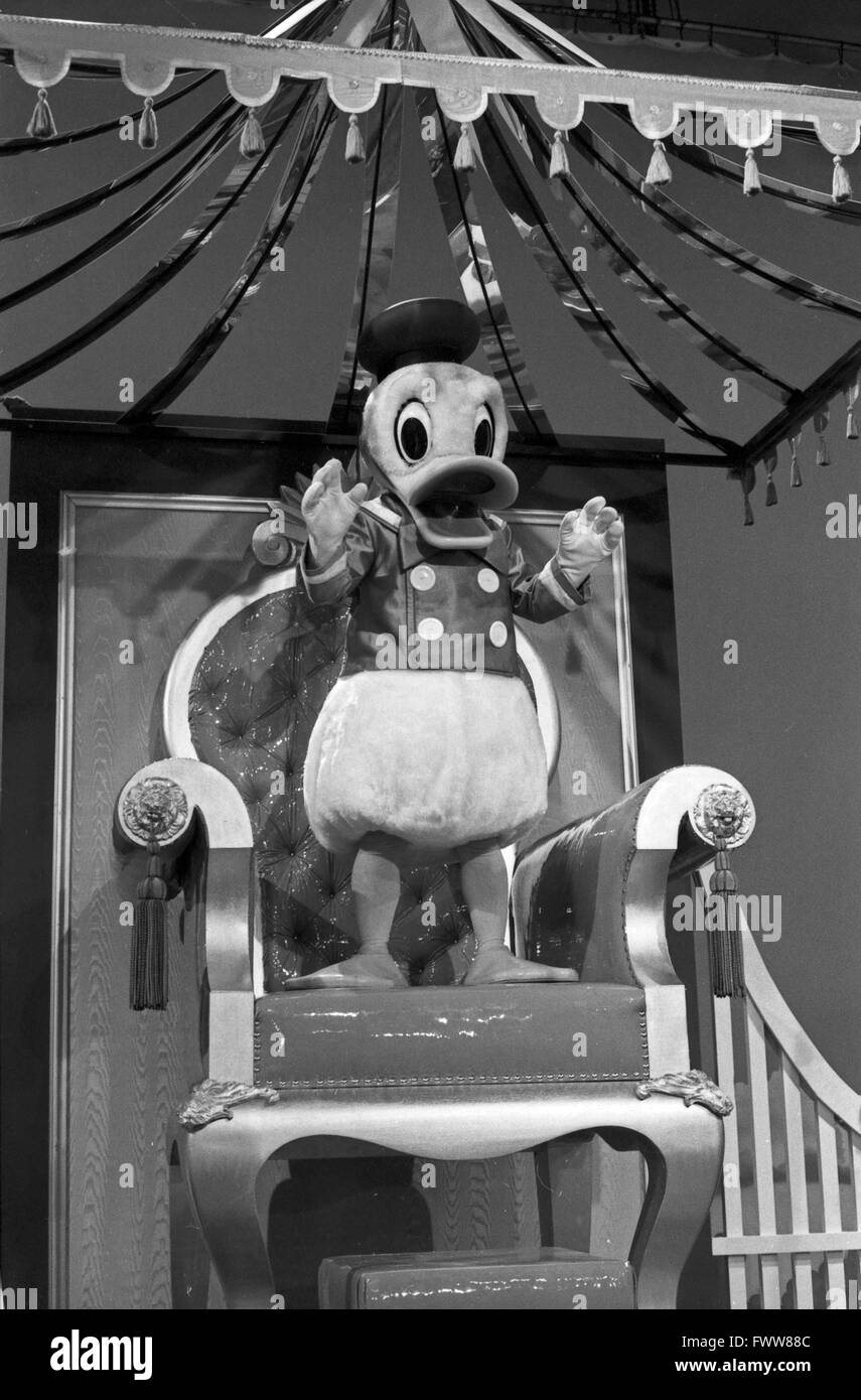 Zeigen Sie Zum Geburtstag von Donald Duck, Deutschland 1984, Moderator: Michael Schanze. Stockfoto