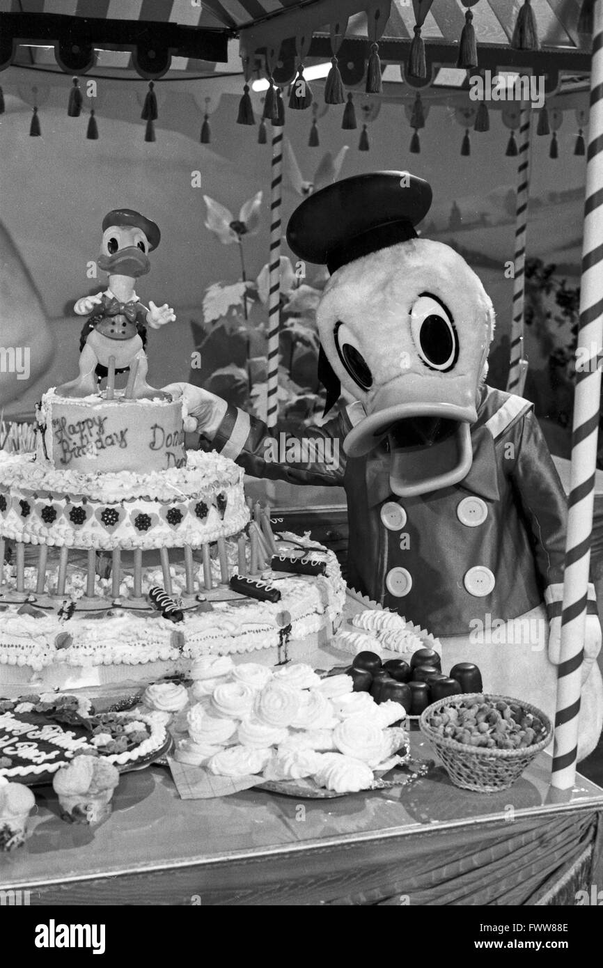 Zeigen Sie Zum Geburtstag von Donald Duck, Deutschland 1984, Moderator: Michael Schanze. Stockfoto