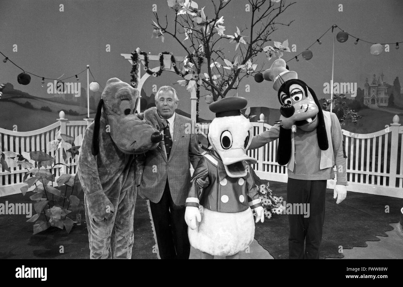 Zeigen Sie Zum Geburtstag von Donald Duck, Deutschland 1984, Moderator: Michael Schanze. Stockfoto
