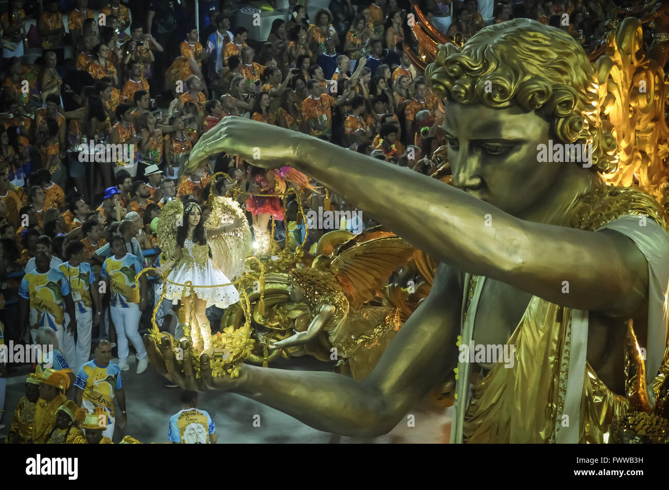 Sambaschule Beija-Flor paradieren am Rio Karneval 2016 Stockfoto