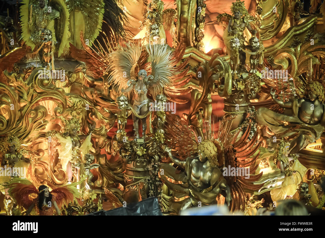 Sambaschule Beija-Flor paradieren am Rio Karneval 2016 Stockfoto