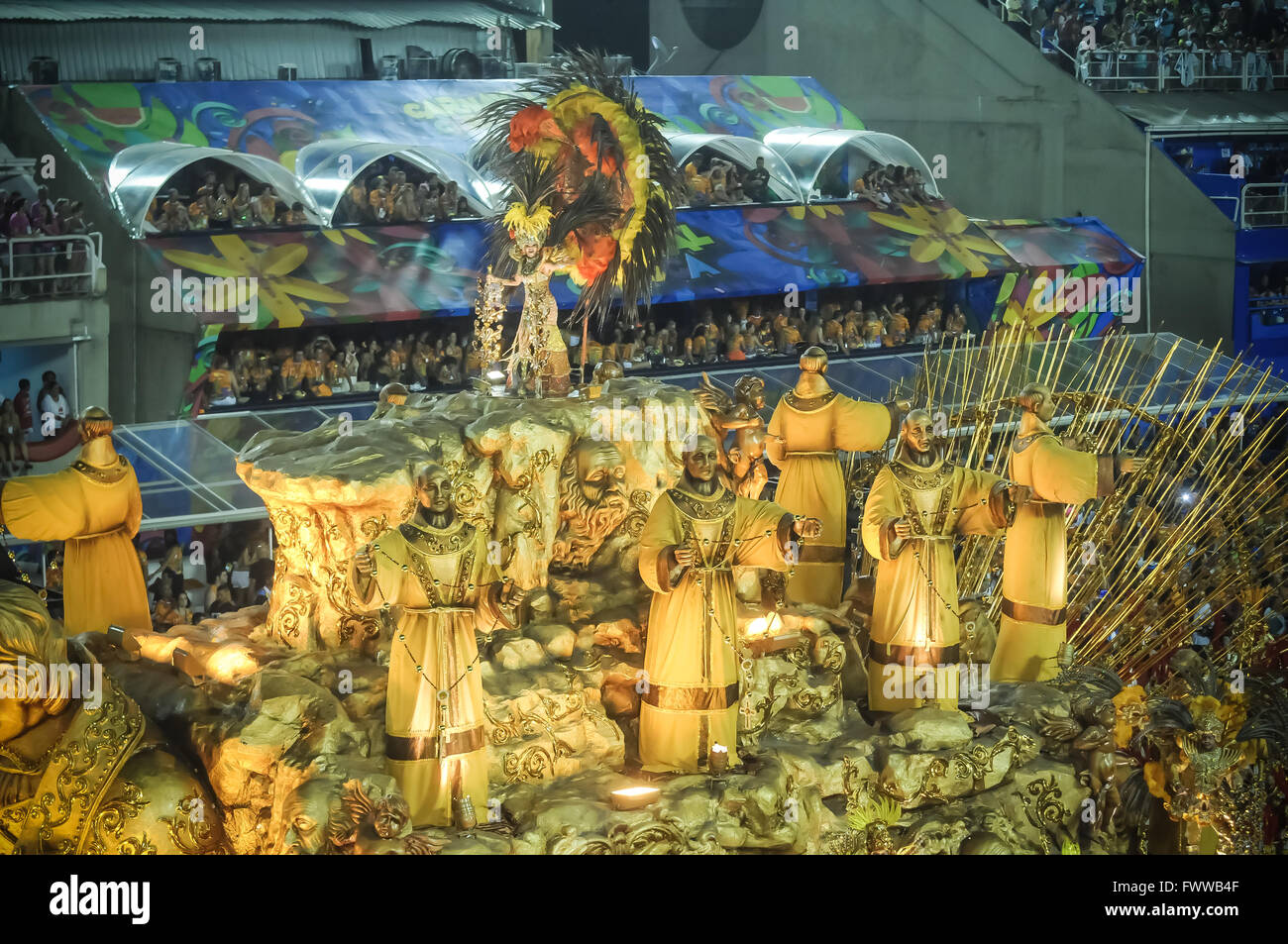 Sambaschule Beija-Flor paradieren am Rio Karneval 2016 Stockfoto