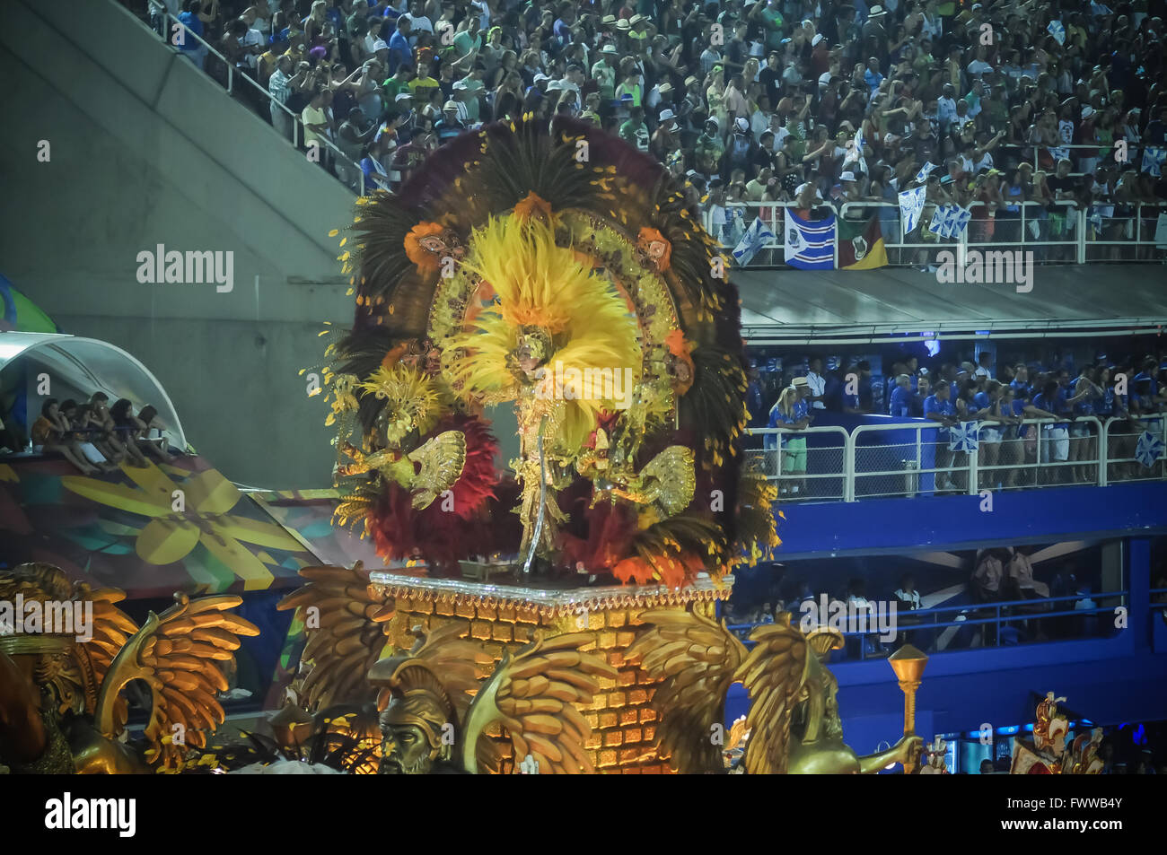 Sambaschule Beija-Flor paradieren am Rio Karneval 2016 Stockfoto