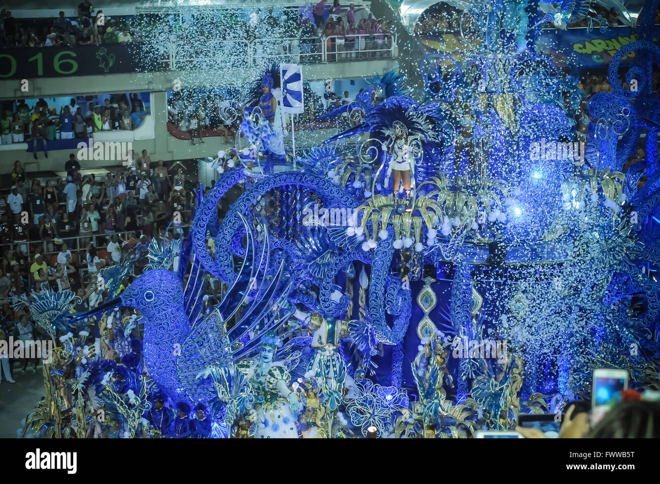 Sambaschule Beija-Flor paradieren am Rio Karneval 2016 Stockfoto