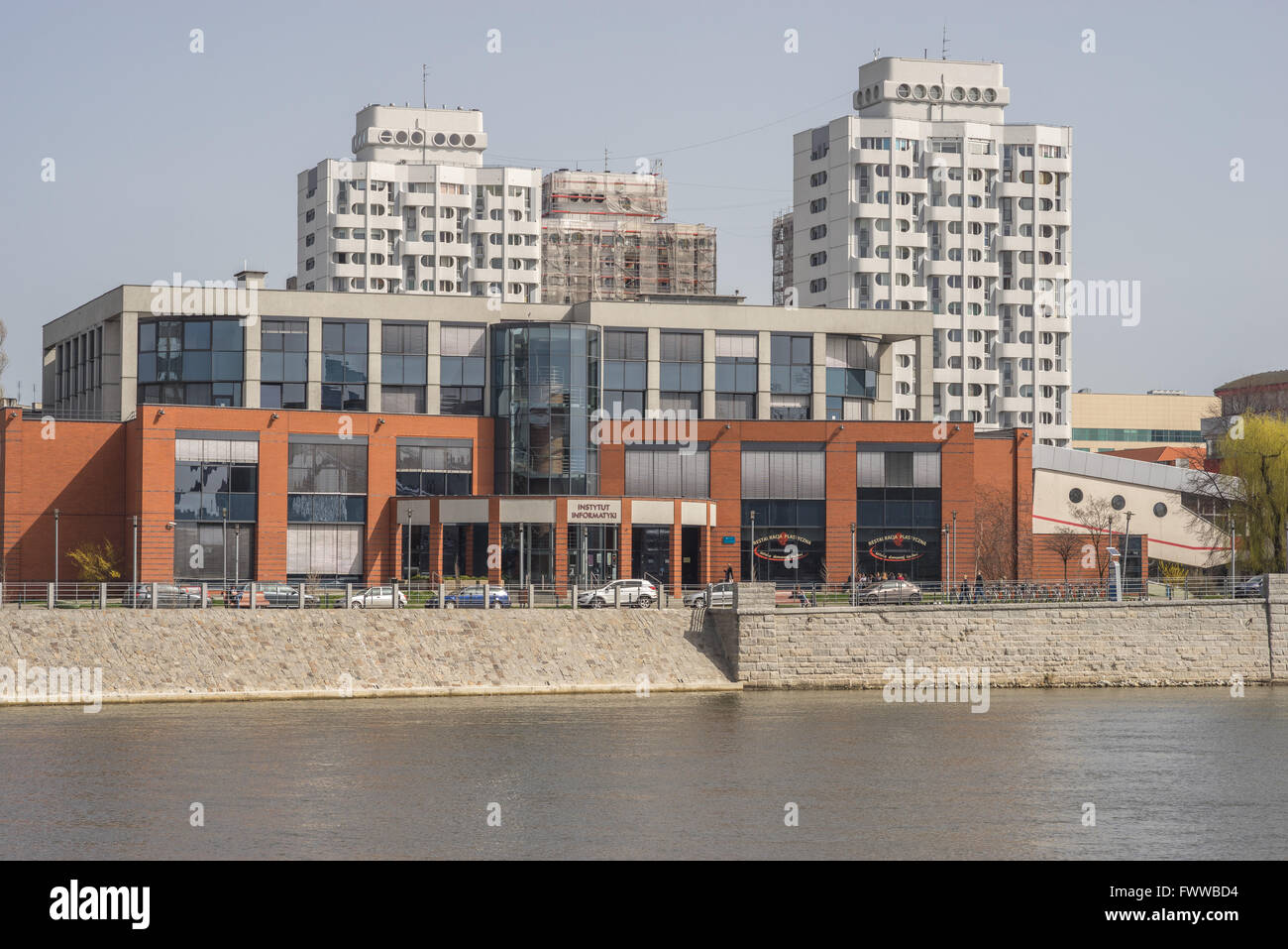 Odra River Bank Breslau Kulturhauptstadt Europas 2016 Stockfoto