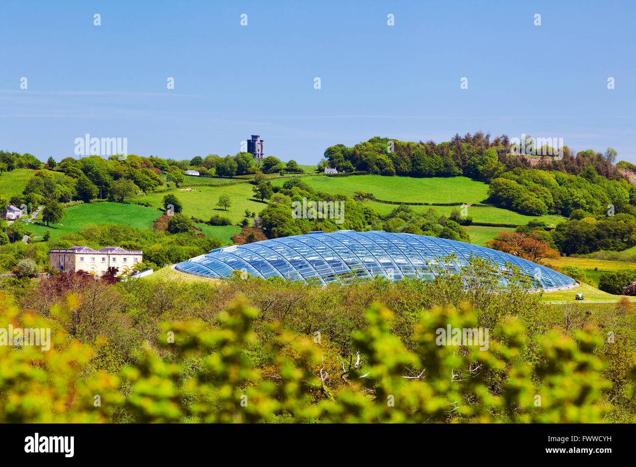 Nationaler Botanischer Garten von Wales, Llantharne, Paxtons Turm, Carmarthenshire, Wales, U.K Stockfoto