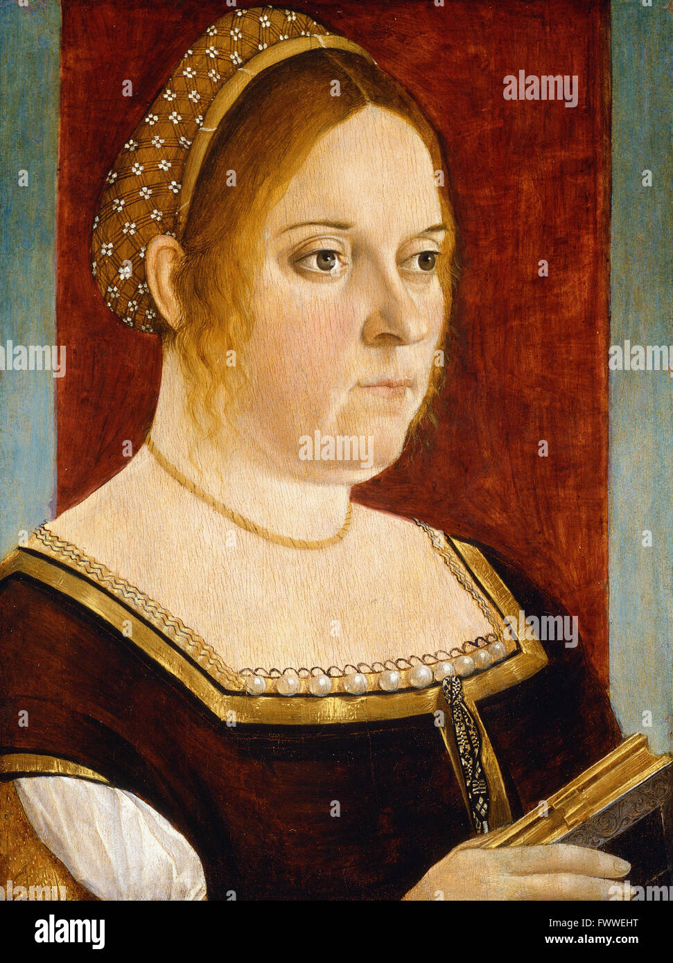 Vittore Carpaccio - Porträt einer Dame mit einem Buch - Denver Art Museum Stockfoto