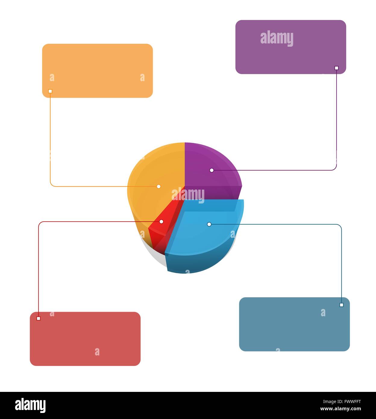 Moderne 3d Kreisdiagramm Info-Grafik Vorlage. 10 EPS-Vektor-illustration Stock Vektor