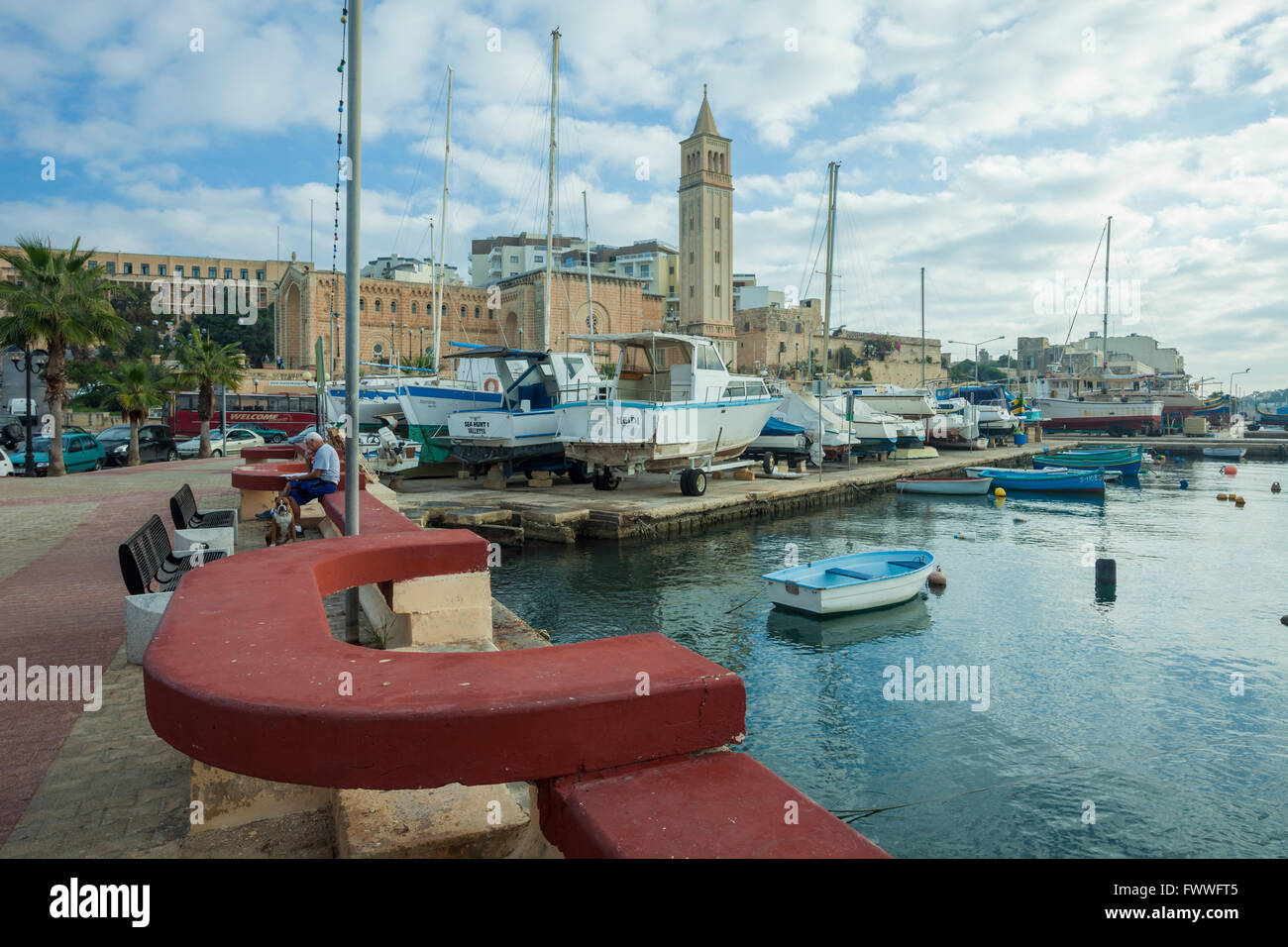 Morgen in Marsaskala, Malta. Stockfoto