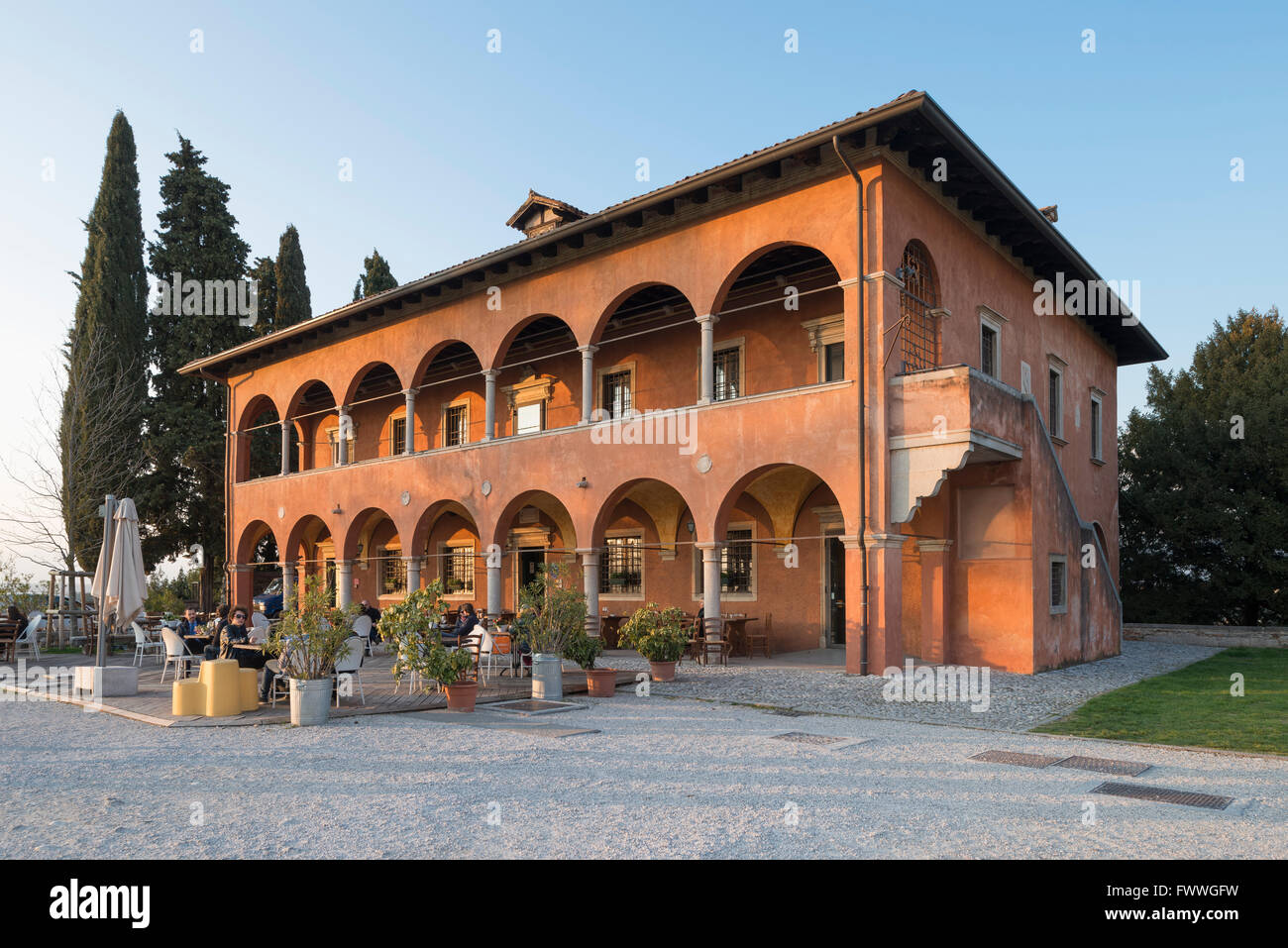 Casa della Contadinanza, Gästehaus am Burgberg, Udine, Friaul-Julisch Venetien, Italien Stockfoto