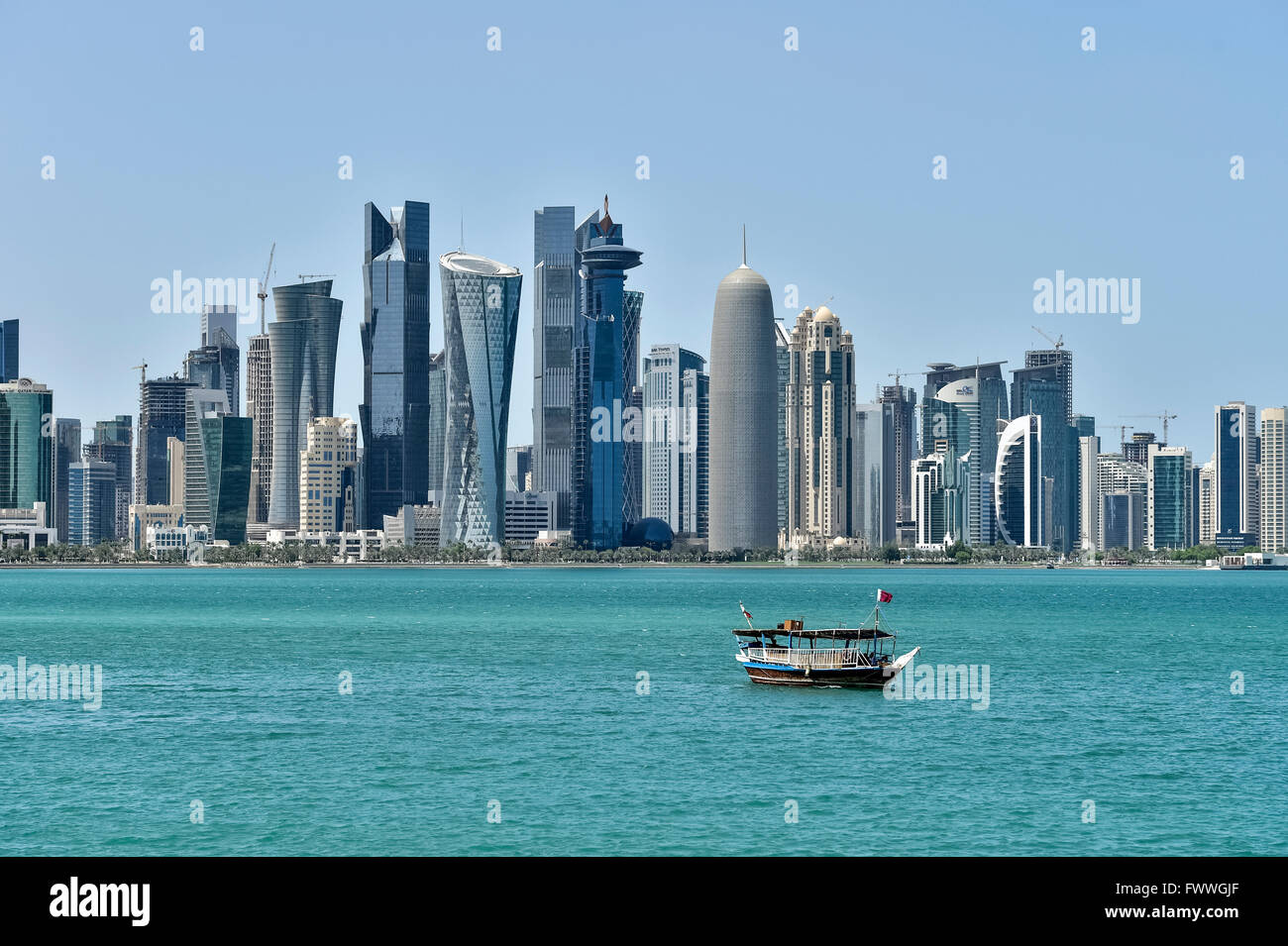 Wolkenkratzer-Skyline, Doha, Katar Stockfoto