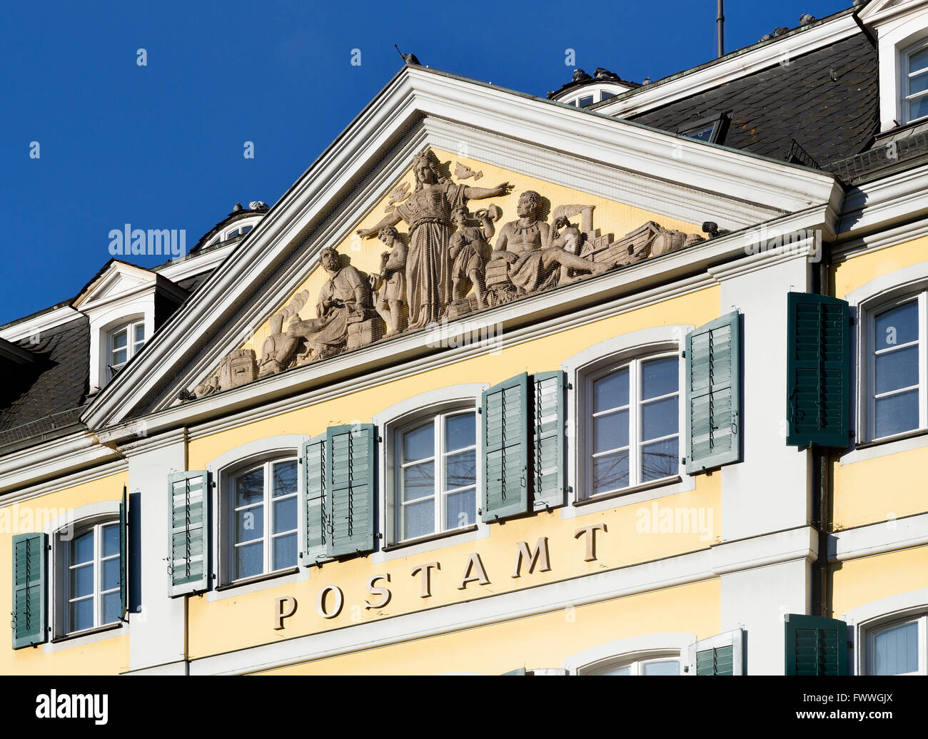 Fürstenbergisches Palais, heute Postamt, Bonn, Rheinland, Nordrhein-Westfalen, Deutschland Stockfoto