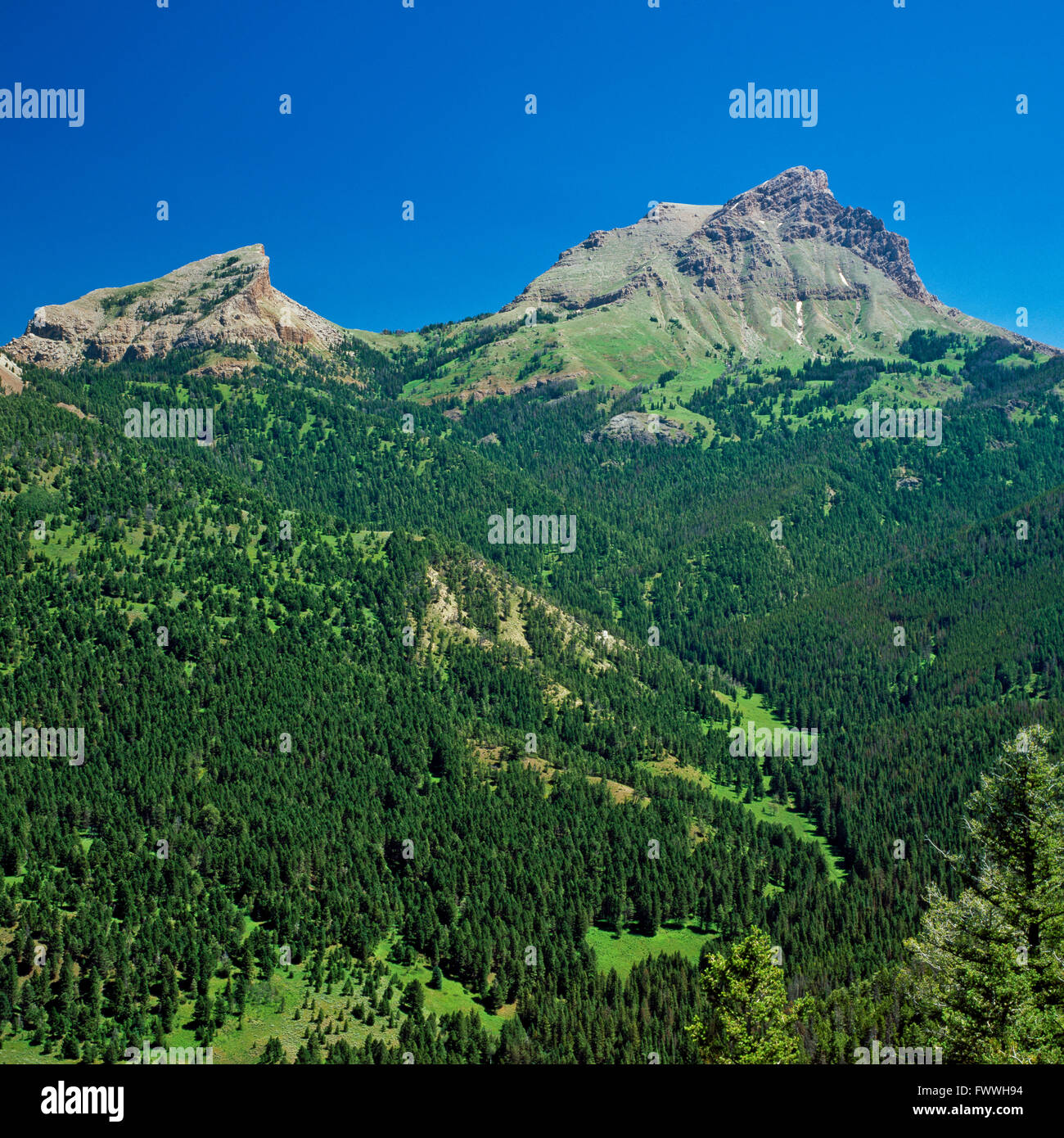 sphinx Berg und der Helm in der madison Range der lee metcalf Wildnis in der Nähe von cameron, montana Stockfoto