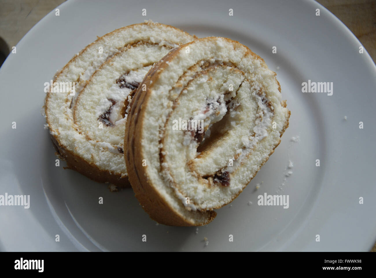 COPENHAGEN / DENMARK  7. April 2016   (dänische Hindbaer Kage) Rasberry Kuchen Photo.Francis Joseph Dean/DeanPictures) Stockfoto