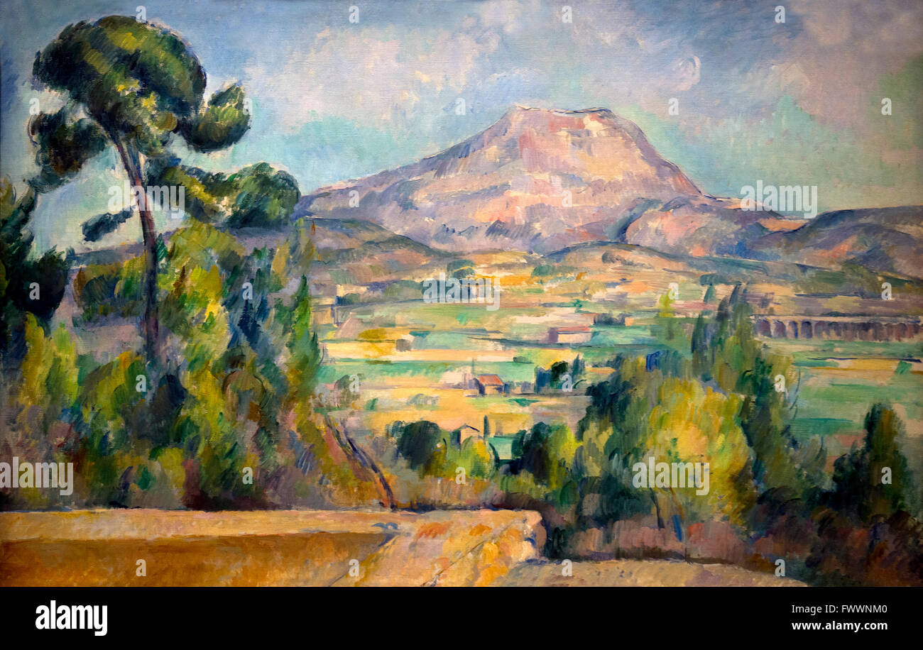 Montagne Sainte-Victoire, von Paul Cezanne, um 1890, Musee d ' Orsay Museum & Kunst-Galerie, Paris, Europa Stockfoto