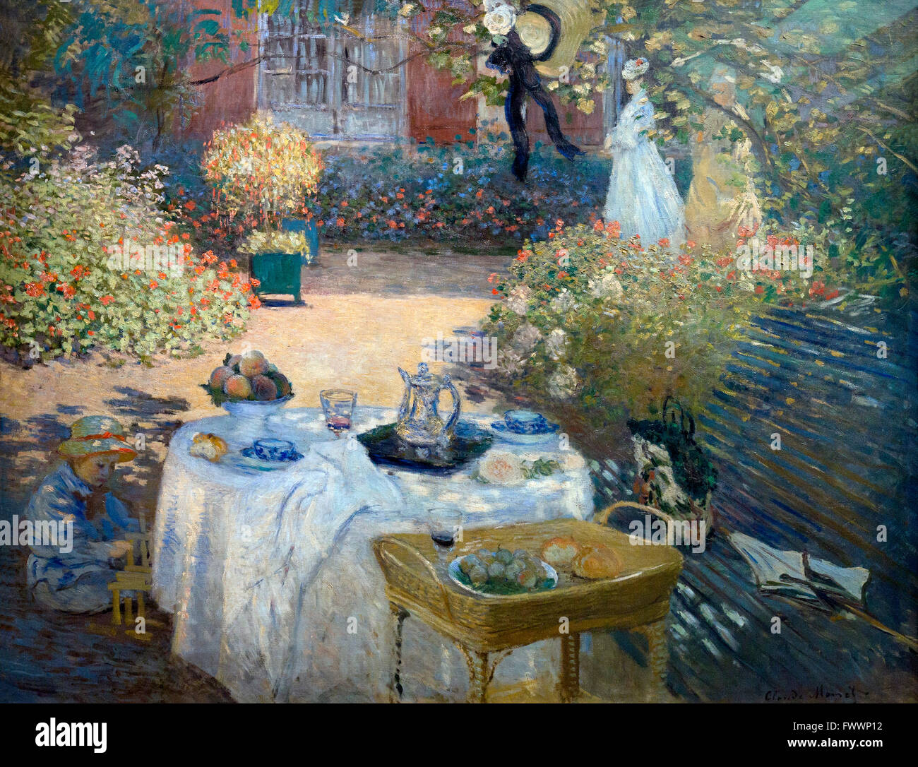 Das Mittagessen, Le Dejeuner von Claude Monet 1873 Musee d ' Orsay Paris Frankreich Europa Stockfoto