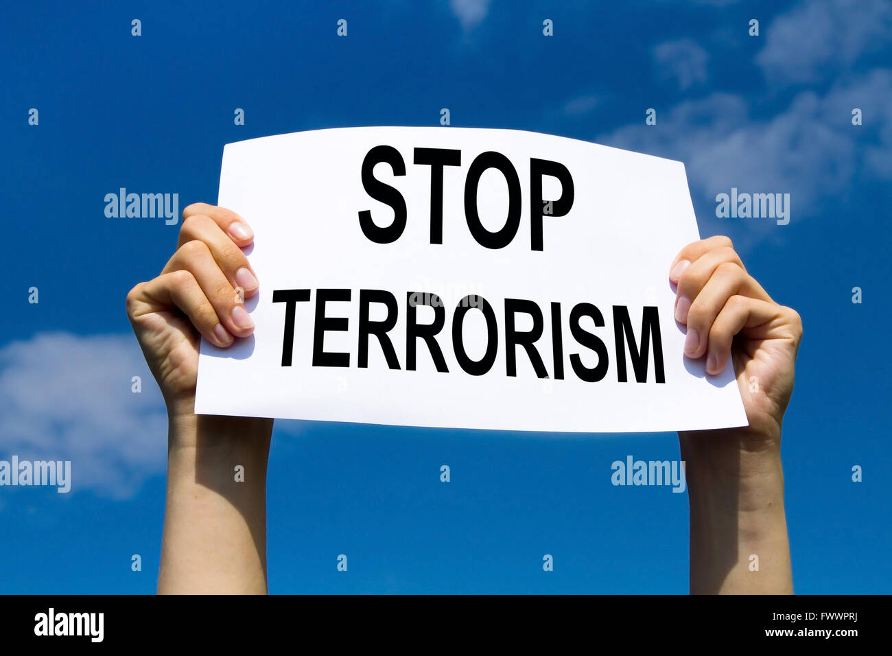 Stop-Terrorismus-Konzept Stockfoto