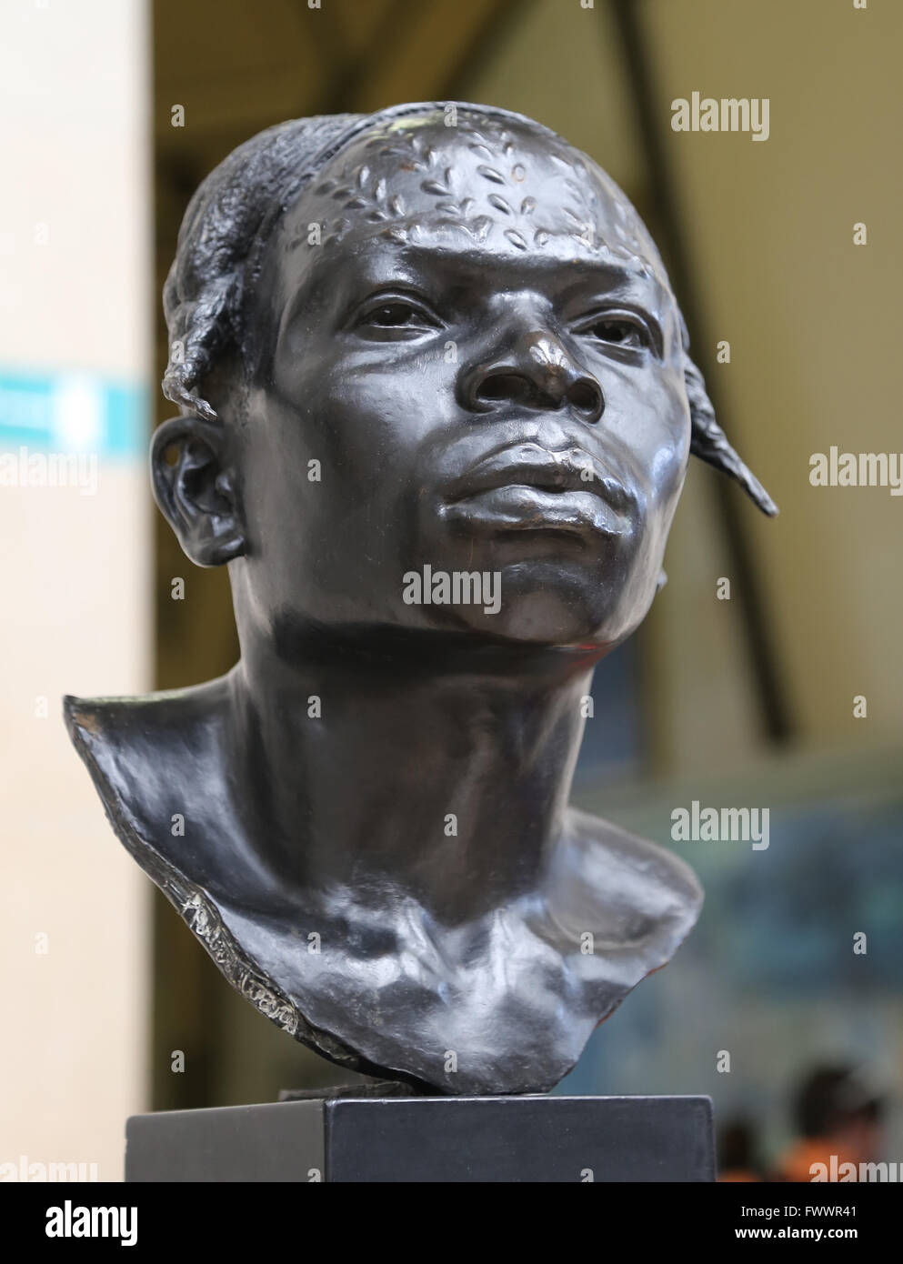 Indigene Aruimi, Bronze, britischer Bildhauer und Afrikaforscher Herbert Ward (1863-1919). Musée d ' Orsay. Paris. Frankreich. Stockfoto