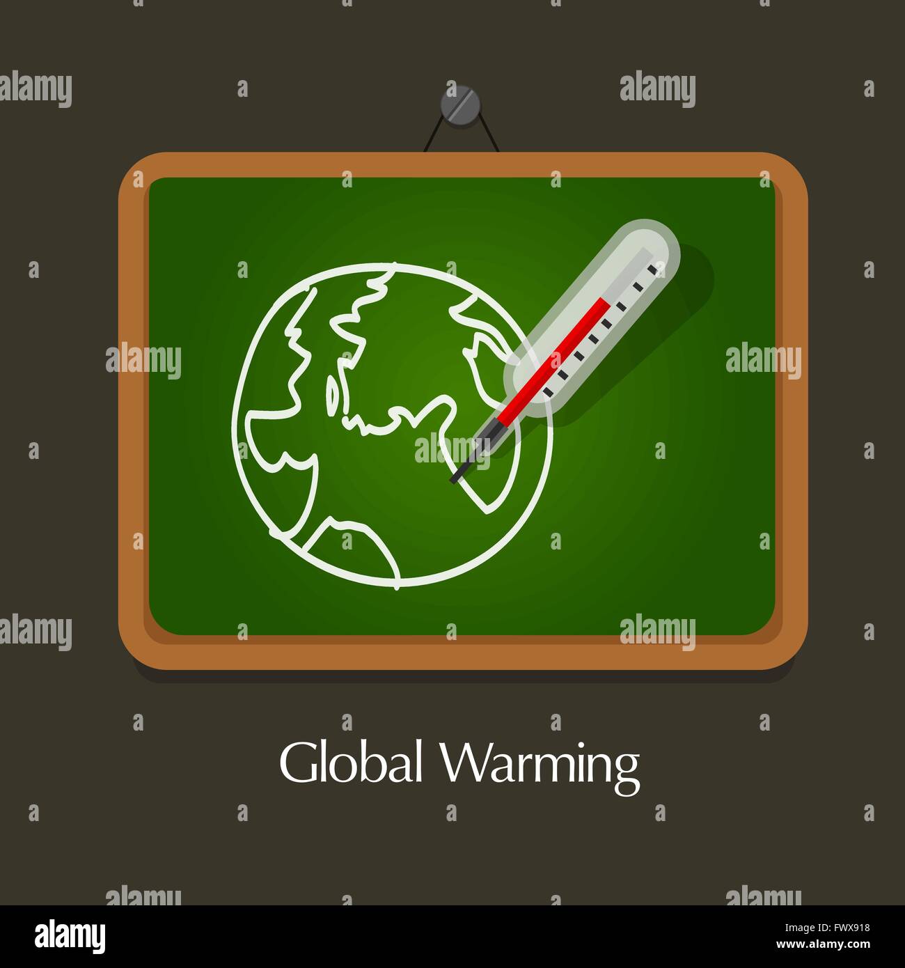 globale Erwärmung Bildung Stock Vektor