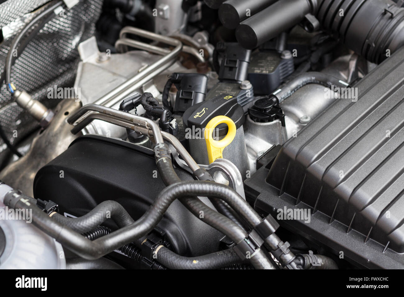 moderne, saubere Auto-Motor - motor closeup Stockfoto