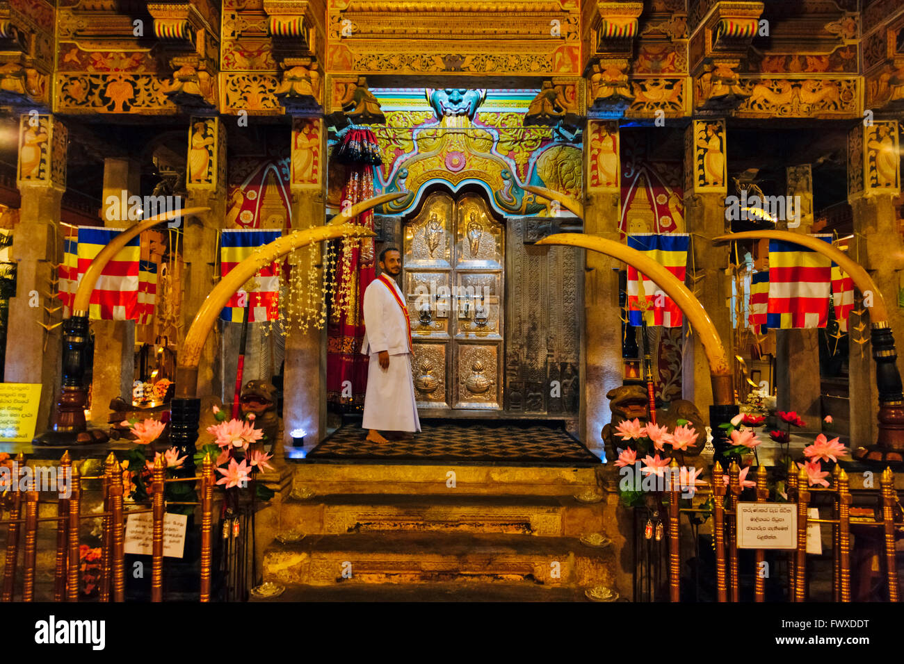 Die heilige Reliquie des Zahns auf den Zahn Tempel in Kandy Esala Perahera, Kandy, Sri Lanka Stockfoto