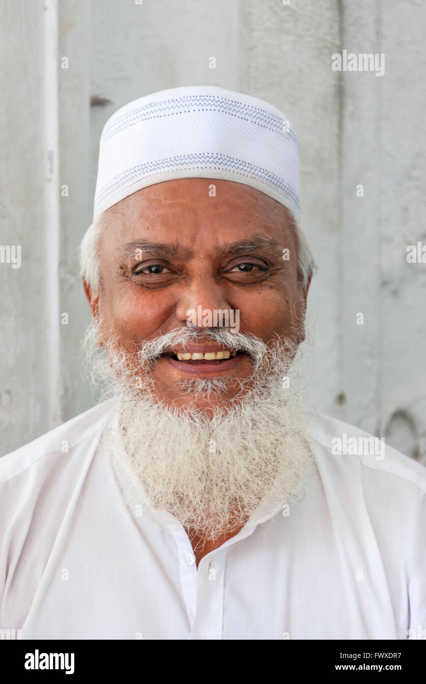 Porträt eines muslimischen Mannes, Colombo, Sri Lanka Stockfoto