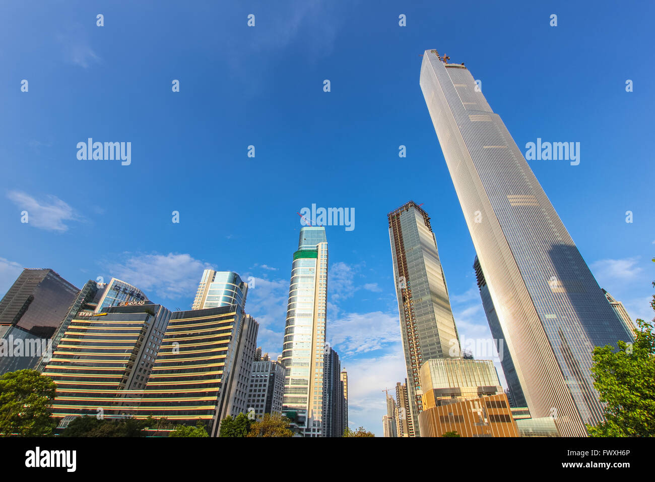 Guangzhou, Architektur, tagsüber, Bürogebäude Stockfoto