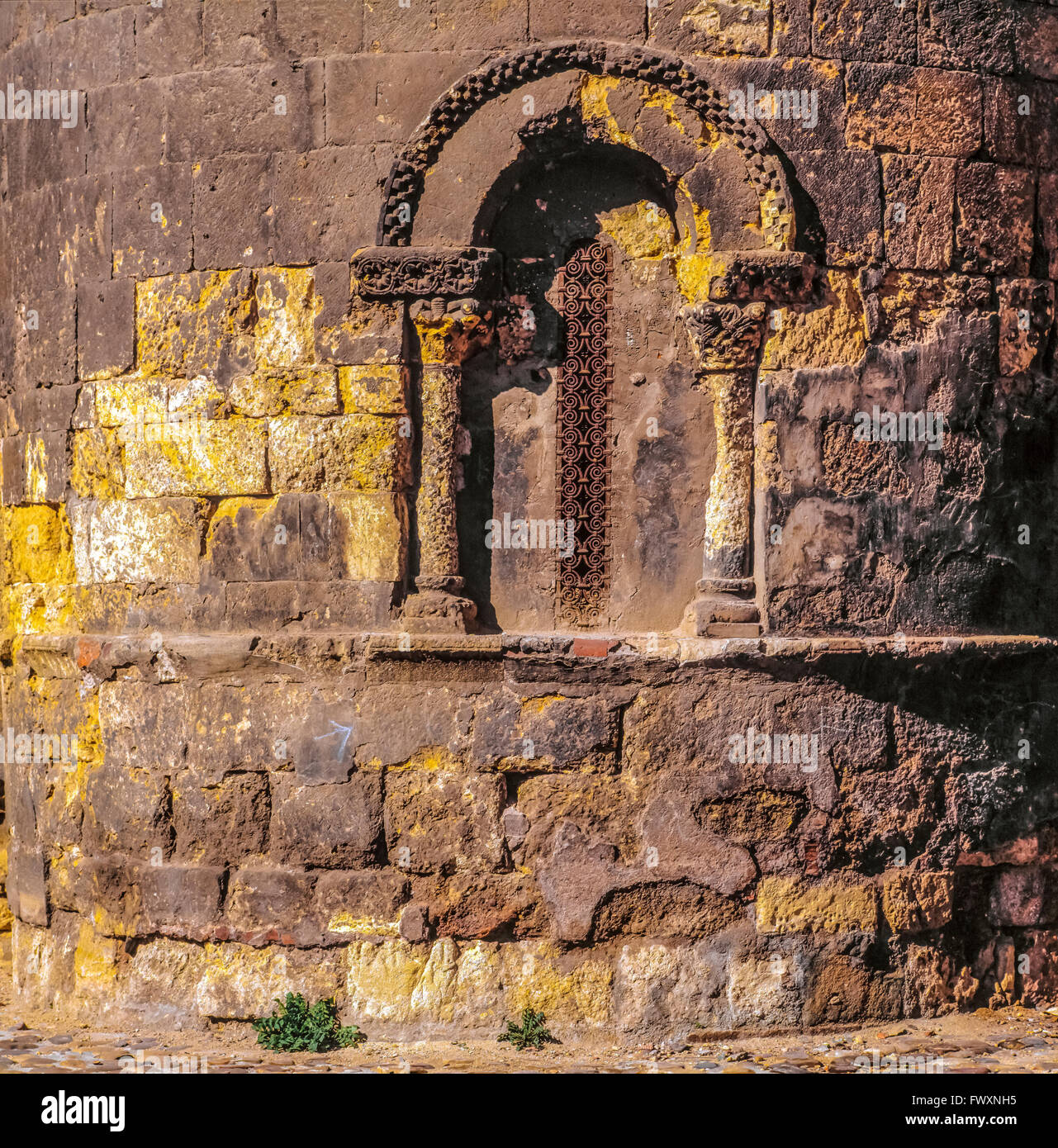 Romanische Fenster... Leon. Spanien Stockfoto