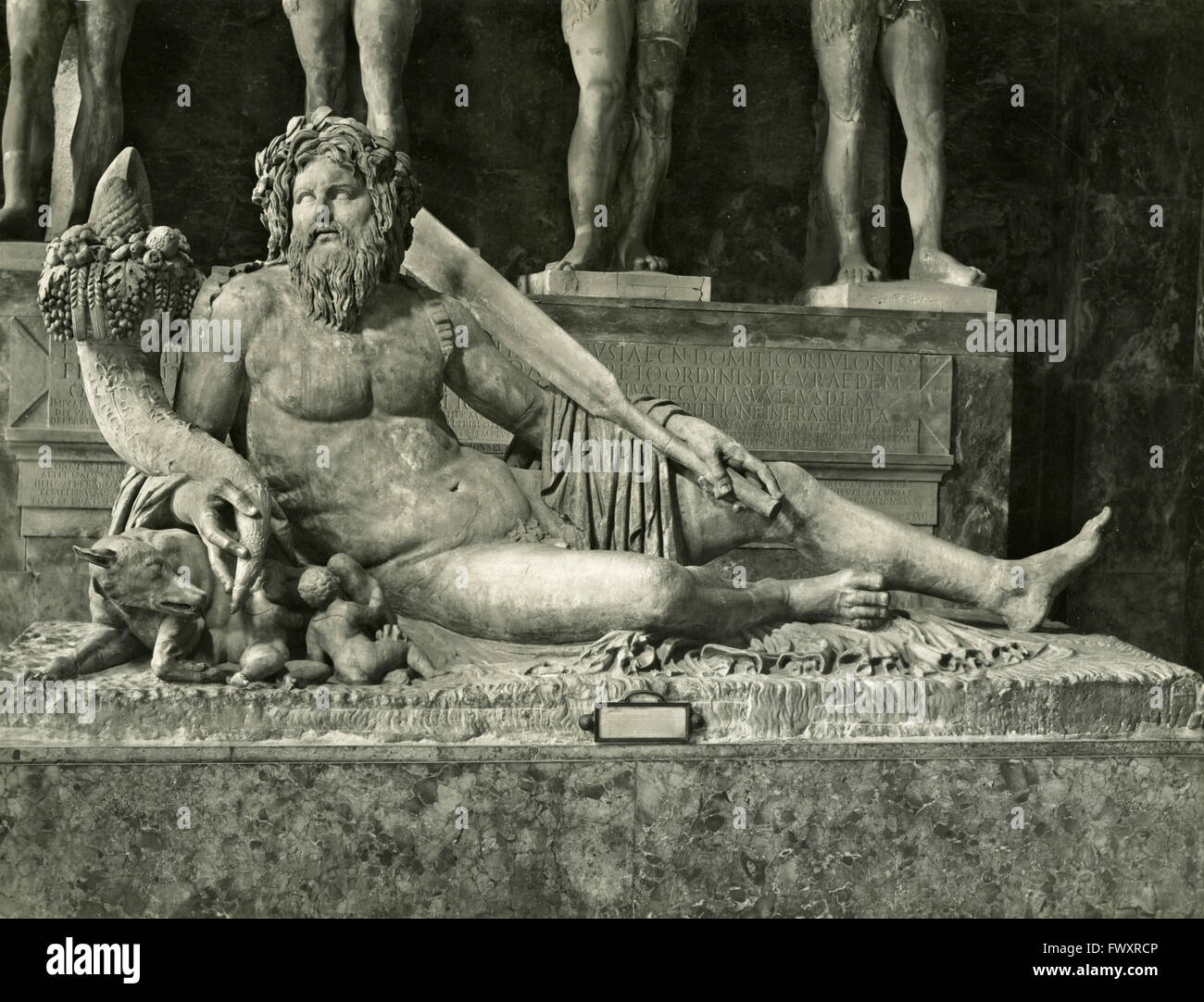 Der Tiber, Skulptur, Louvre, Paris, Frankreich Stockfoto