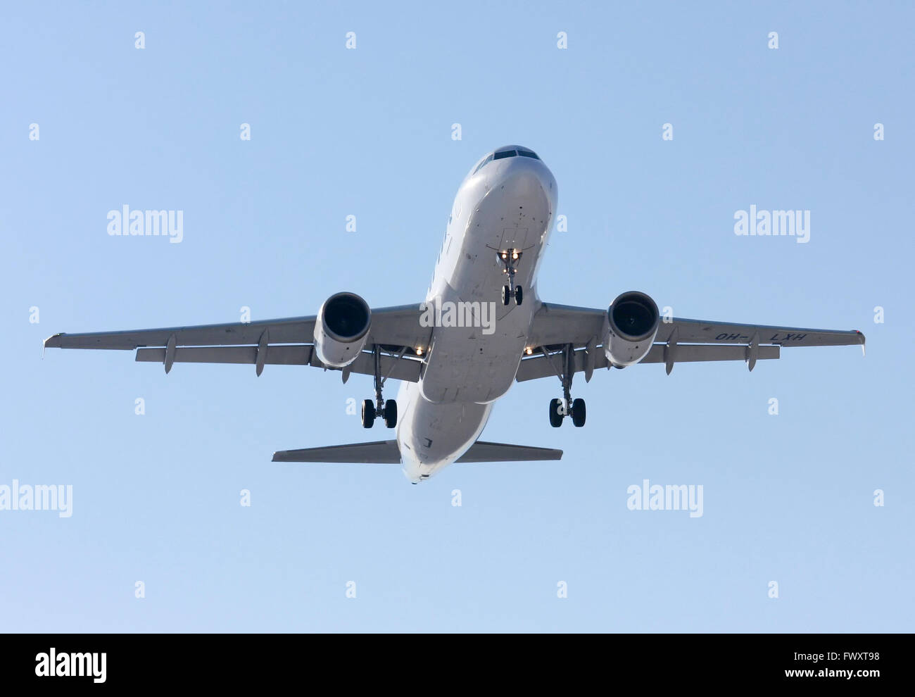 Finnair, Airbus A320-214 an Mailand, Italien Stockfoto