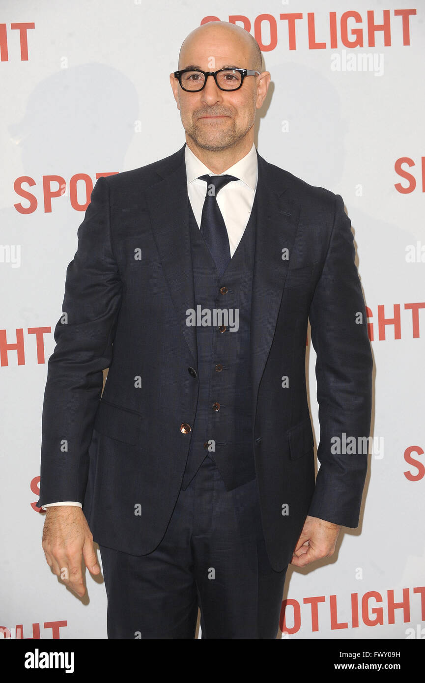 Stanley Tucci besucht die UK-Premiere von Spotlight an der Washington Hotel und Curzon Mayfair in London. 20. Januar 2016 © Paul Treadway Stockfoto