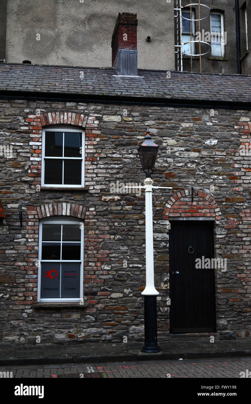 Restaurierten typischen Steinhaus in Jones Gericht, Cardiff, South Glamorgan, Wales, Vereinigtes Königreich Stockfoto