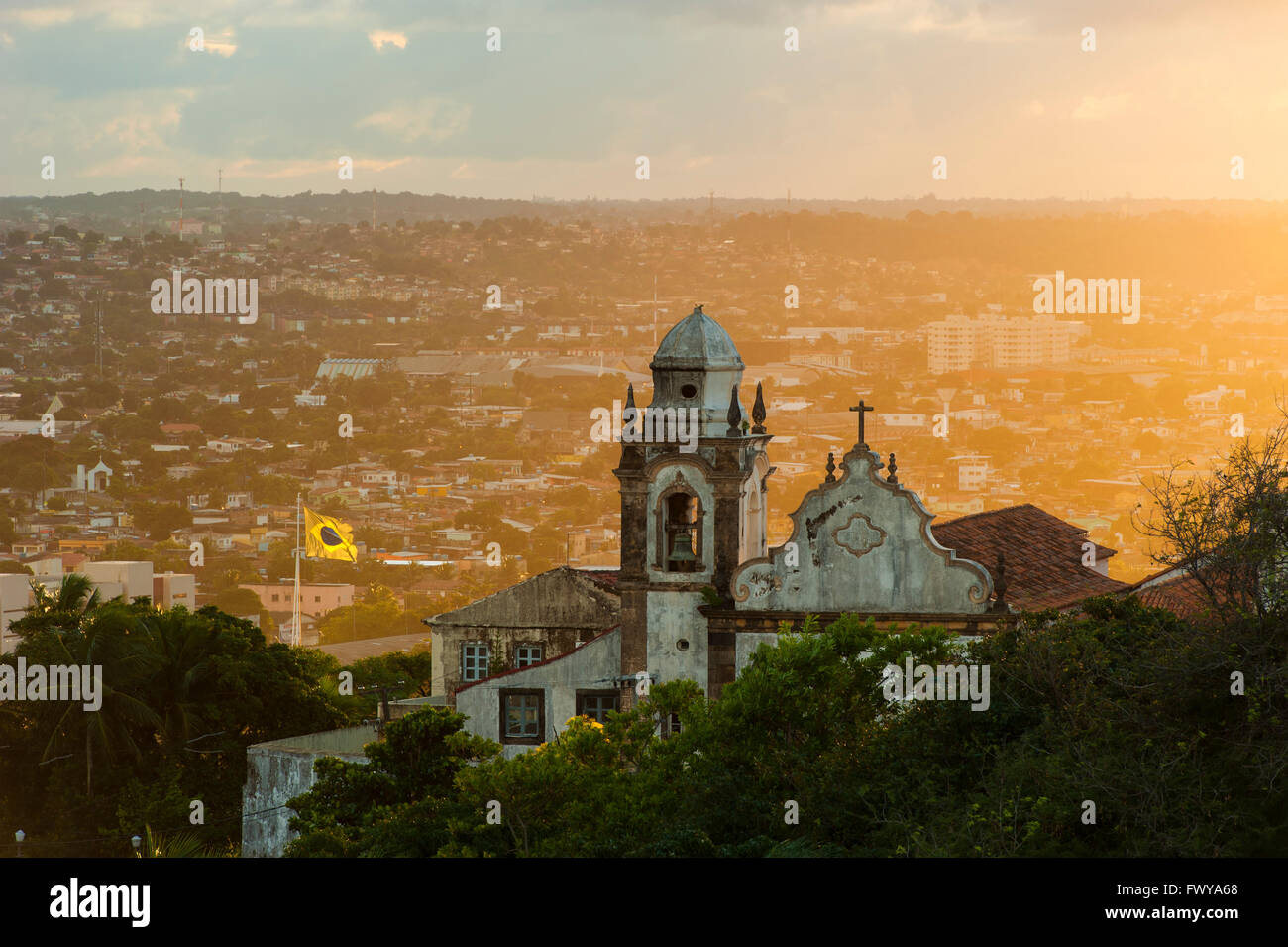 Blick auf die Kirche von Misericordia, Olinda, Pernambuco, Brasilien Stockfoto