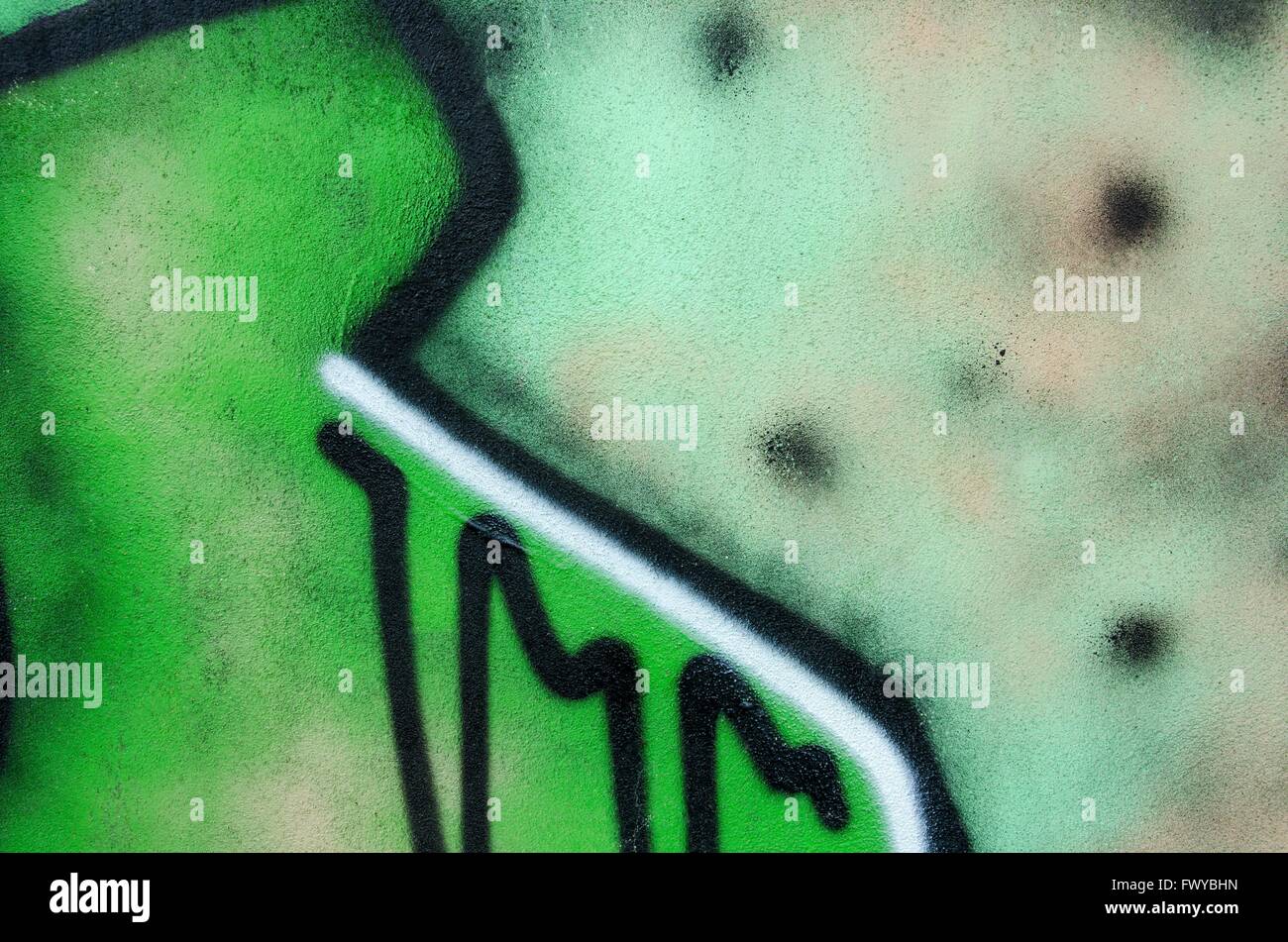 Der alte grüne Farbe Wand Textur. Strutcture Architekt Hintergrund. Stockfoto