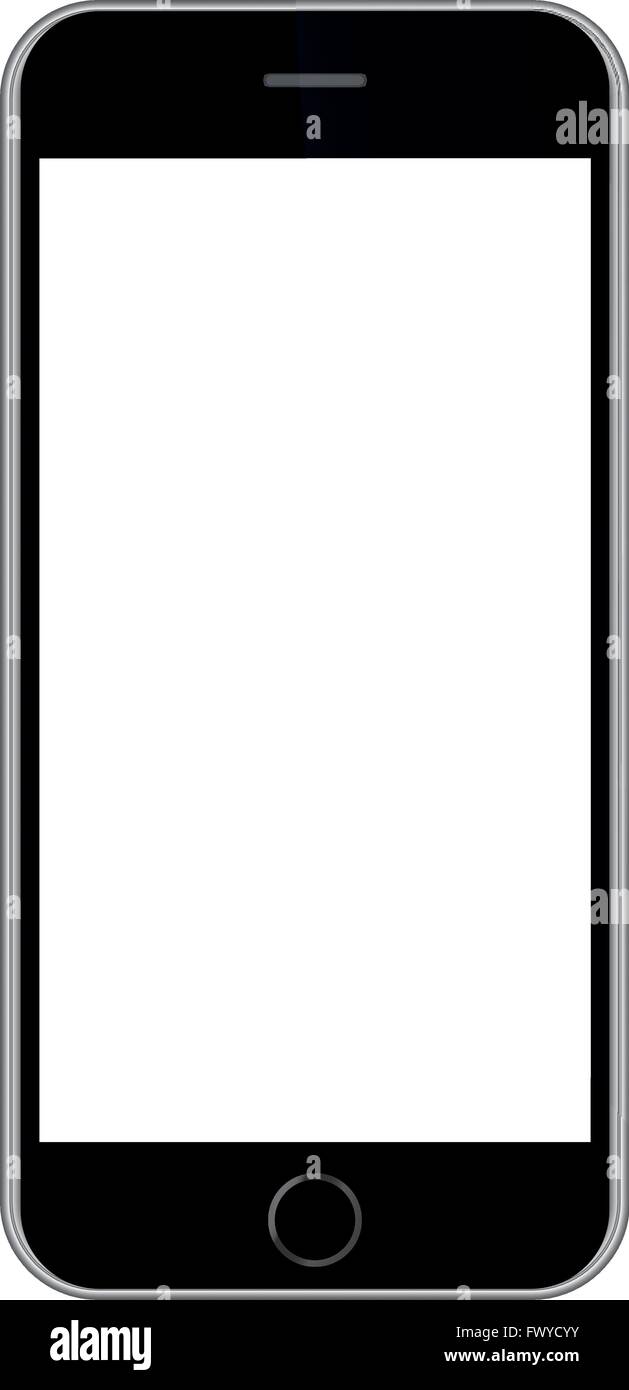 Illustration Grafik Vektor Smartphone weiß schwarzen Bildschirm für den kreativen Einsatz in Web- und Grafikdesign Stock Vektor