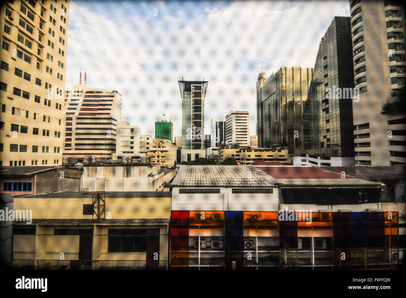 Bangkok-Blick vom Metropolitan Rapid Transit oder MRT, 2015 Stockfoto